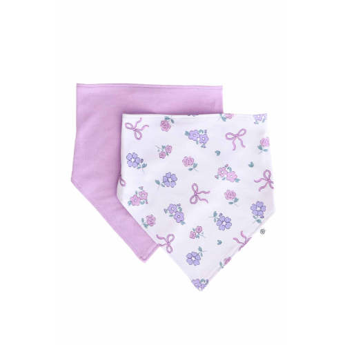 Ribbon & Roses 2pc Bandana Bibs | Purple