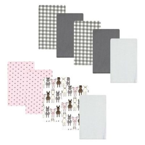 Luvable Friends Hudson Baby Flannel Burp Cloths 10pk Set
