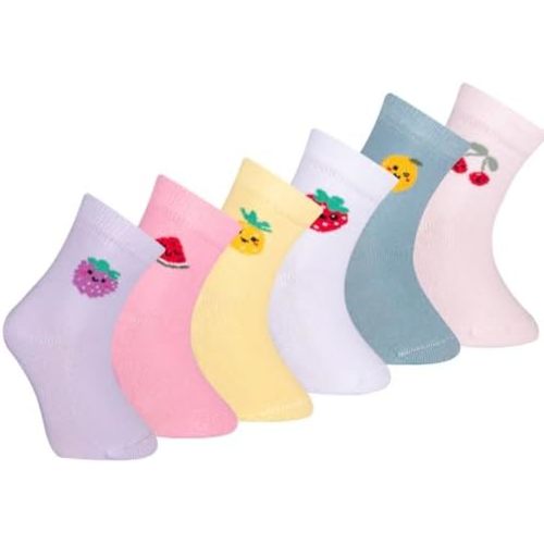 Bella Baby & Toddler Seamless-Toe Turkish Cotton Crew Socks (6-Pack)