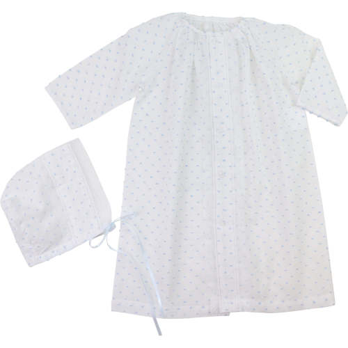 Swiss Dot Heirloom Baby Gown And Bonnet