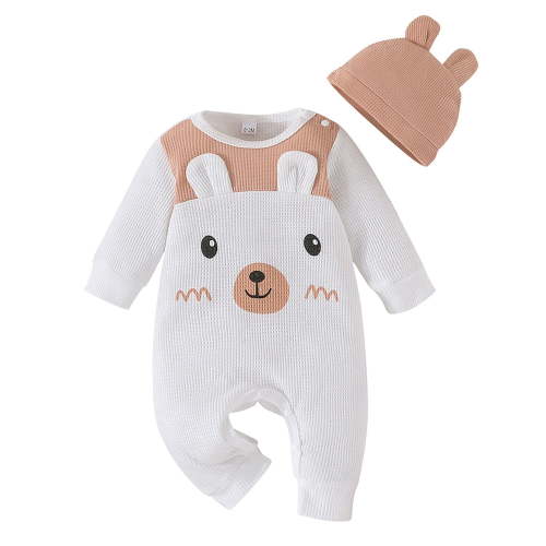 eileial Fleece Baby Pajamas Baby Boys Gender Neutral Organic Cotton Sleep Play Pajamas,Khaki 0-3 Months