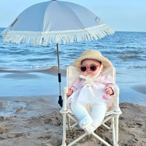[SummerVibes] 3-in-1 Foldable Convertible 3-Stage Toddler Beach Chair - Compact Fold, Carry-Bag Ready, Removable Tray, UPF 50+ Sun Canopy, Storage Pocket, 37lbs Max Weight, Unisex, No Baby Showers Use, Lightweight Outdoor, Safe for Sand, Camping - TikTok 