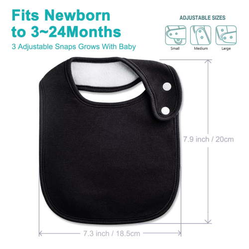 Benoxine 12-Pack Baby Bibs for Boys & Girls, Bandana Drool Bibs, Super Soft Absorbent Bibs, Adjustable Snaps, Machine Washable Newborn Teething Gift Set