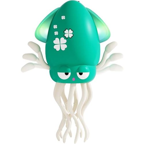 Electric Dancing Octopus Light Music Suitable for 12-18 Months Old Baby Toys, Kid Crawling Squid Toys Suitable for Toddler Tummy Time, Birthday for 1 2 3 4 5 6 Year Old Boy (Green)