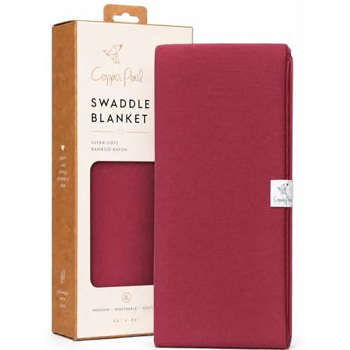 Copper Pearl Swaddle Blankets for Newborns | Soft Stretchy Receiving Blankets for Boys and Girls | Large 46 x 46 Inch Baby Blankets | Lightweight and Breathable Swaddles | Mara