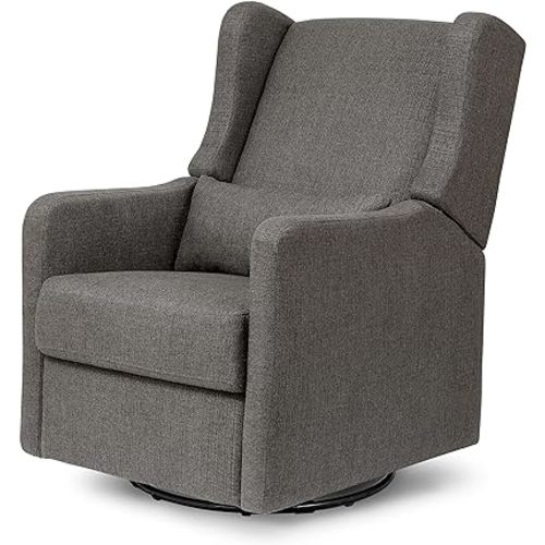 DaVinci Carter’s Arlo Glider Recliner Nursery Chair - Water & Stain Resistant Glider Rocking Chair for Nursery - GREENGUARD Gold, FSC & Certi-PUR US Certified - Cozy Swivel Rocker Recliner - Charcoal