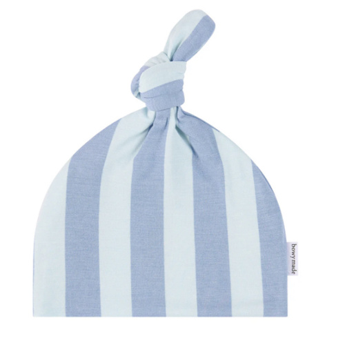 Top Knot Beanie - Blue Jay Stripe