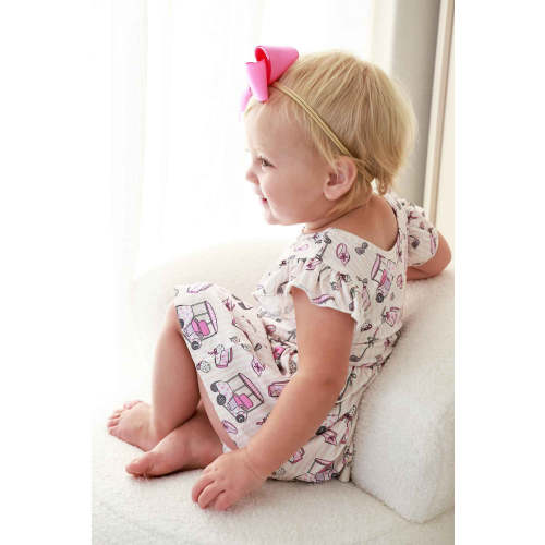 Sleeveless Twirl Bodysuit in Caddie Crew Pink | Caden Lane