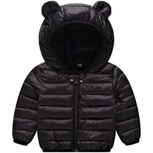 Winter Coats Puffer Padded Jacket for Toddler Boys Girls Kids Light Outwear Cute Bear Ears with Hoods Clothing