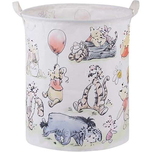 Bear Storage Basket,Nursery Large Hamper Canvas Laundry Basket Foldable With Waterproof Pe Coating,For Kids Boys And Girls, Bathroom, Bedroom, Clothes,Toy Bin