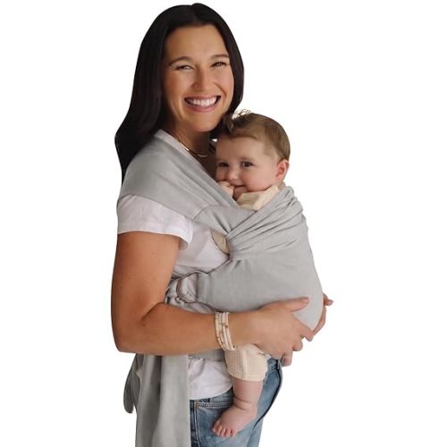 Lalabu The Simple Wrap Baby Wraps Carrier - Stylish Baby Sling Carrier for Newborns & Toddlers 13-28 lbs. Safety Tested, Easy-to-Use, Ergonomic, & Comfortable - Fog