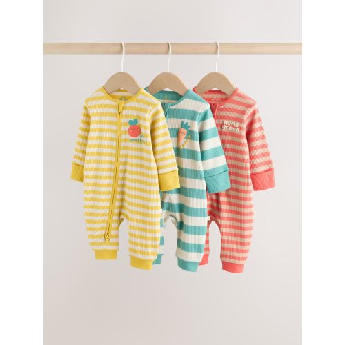Multi Stripe Baby Sleepsuits 3 Pack (0mths-3yrs)