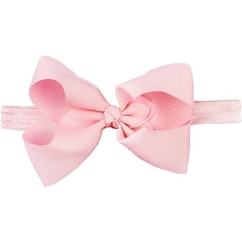 RuffleButts Girls White Bow Headband - One Size