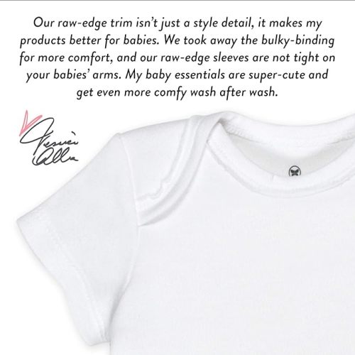 Honestbaby 10-Pack Short Sleeve Bodysuits One-Piece 100% Organic Cotton for Infant Baby Boys, Girls, Unisex
