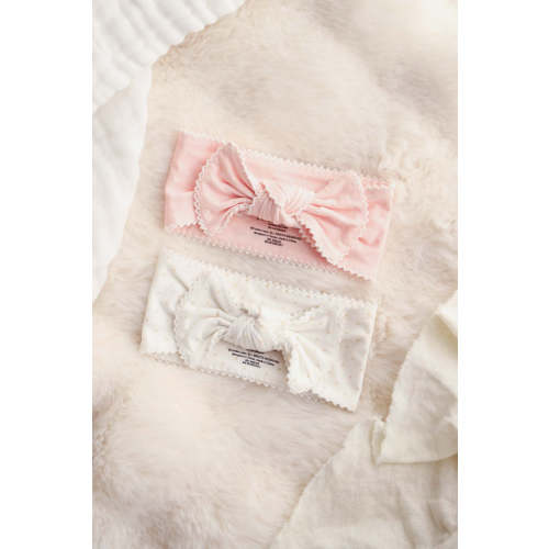 Picot Trim Knit Large Bow Headwrap