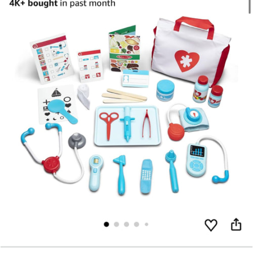 Melissa & Doug Get Well Doctor Kit, 25-Piece Toddler Doctor Play Set, Realistic Pretend Play Toys & Accessories, Preschool Toys for Girls & Boys Ages 3+