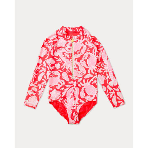 UPF 50+ Girls Alicia Rashguard One-Piece Swimsuit