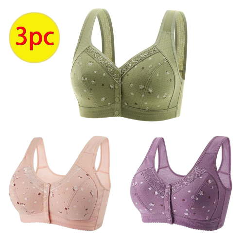 Sodopo 3 Pieces Bralette Neck Cami Bra Wireless Tank Top Bra Sports Bra for Women Girls S-XXXXL (Green, Pink, Purple)