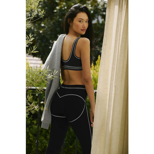 Airbrush High-Waist Heart Throb Legging - Black/White