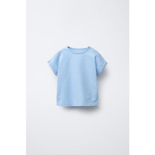 PLAIN T-SHIRT - Blue | ZARA United States