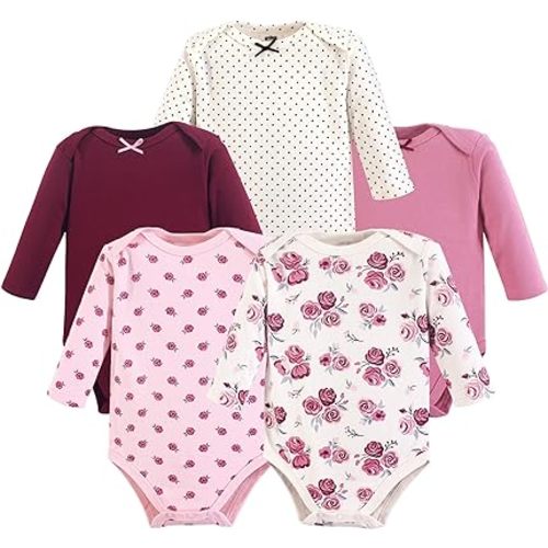 Hudson Baby unisex-baby Cotton Long-sleeve Bodysuits