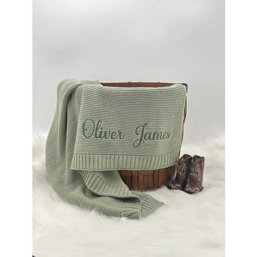 Personalized embroidered baby blanket, Custom embroidered baby name blanket cotton, Soft Cotton Baby Blanket, Baby Shower Gift,Keepsake Gift