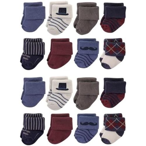 Hudson Baby Unisex Cotton Rich Baby Terry Socks 16-Pack