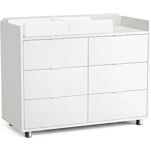 MAMAZING Keeva Pro 6-Drawer Baby Dresser with Changing Table, Easy Assembly