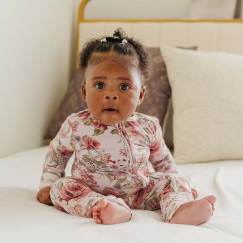 Bamboo Convertible Zip-Up Footie - Deborah