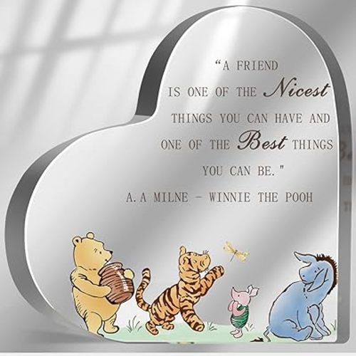 Winnie Thank You Appreciation Gifts for Women, Friendship Keepsake Winnie Sign, Friendship Birthday Presents for Friends Sister Besties, Desk Home Winnie Decorations for Girls