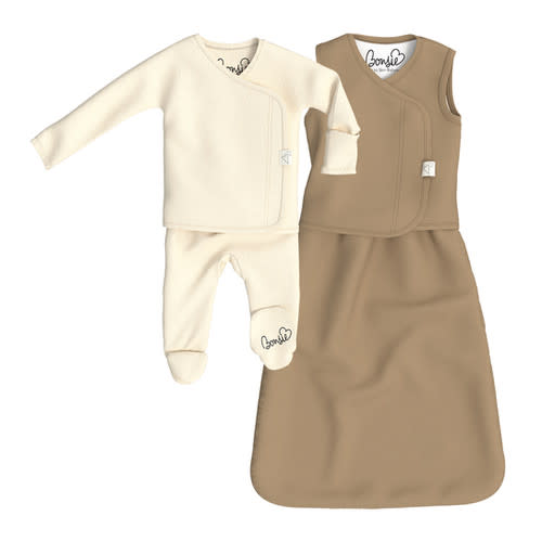 Cuddle Bundle - Mocha Cuddle Sack + Oat Footie | Bonsie