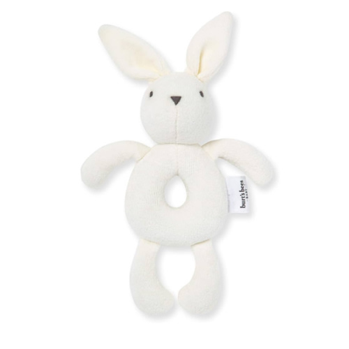 Burt's Bees Baby Unisex Infant Rattle Toy, Nursery Sensory Animal Plush Made with 100% Organic Cotton Shell and Polyester Fill, Sweet Bear, Bunny, or Dog Stuffed Animals for Babies