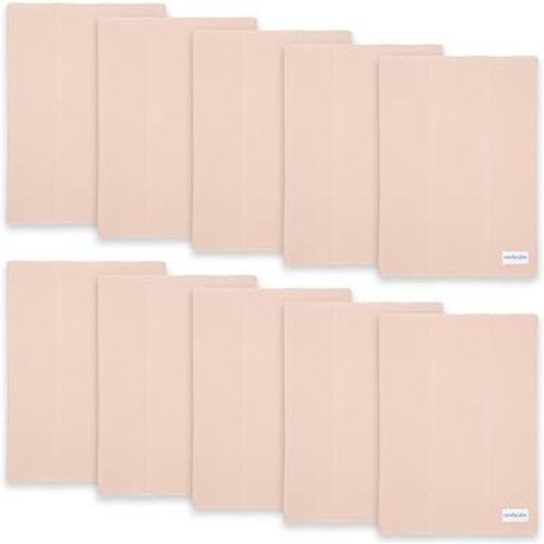 Comfy Cubs Baby Burp Cloths Set (Pack of 10) - Large, 6-Layer, Ultra Absorbent 100% Cotton for Infant Spit-Up, Drool, and Messes - Soft, Gentle, Thoughtful New Born Baby Gifts, Blush