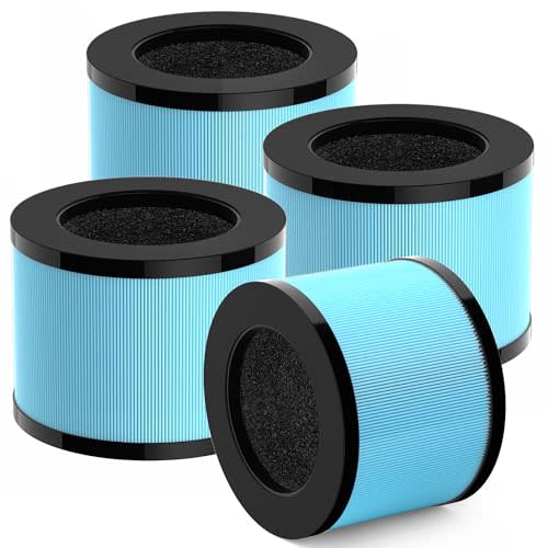 Improvedhand MK01 Filter for AROEVE MK01 MK06 and to-Life TZ-K1, 4-Pack | Fit AROEVE mk01 mk06, To-life TZ-K1, Kloudi DH-JH01. 4-in-1 filtration, Replace 6-8 mo. By Improvedhand.