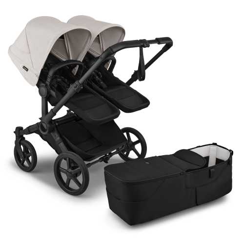 Bugaboo Donkey 6 Duo Complete Stroller Bundle - Black / Heritage Black / Misty White