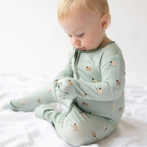Lamb Bamboo Convertible Footed Onesie | Baby Clothing | Elevated Faith