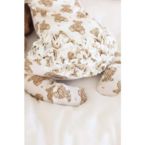 All Bamboo Waffle Zipper Footies