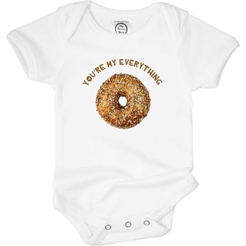 The Spunky Stork Baby Boys Girls You’re My Everything Bagel Organic Bodysuit