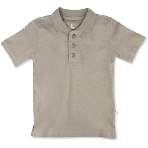 HonestBaby Polo T-Shirt Short and Long Sleeve Tees 100% Organic Cotton Infant Baby, Toddler, Kids Boys, Girls, Unisex