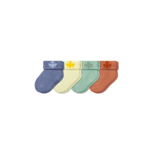 Baby Sock 4-Pack - 0-6 Months - Blue Jade