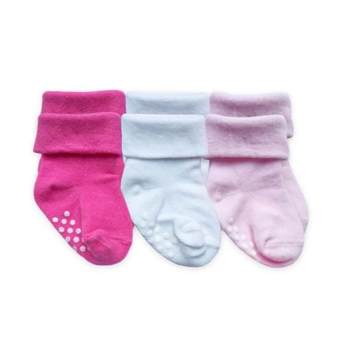 Jefferies Socks Baby Non-Skid Turn Cuff Socks 3 Pair Pack