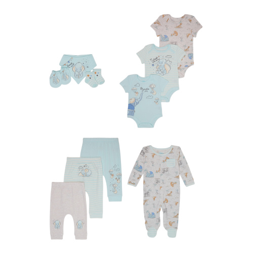 Disney Baby Wishes + Dreams Dumbo Layette Shower Gift Set Bundle, 10-Piece, Sizes NB-6/9M