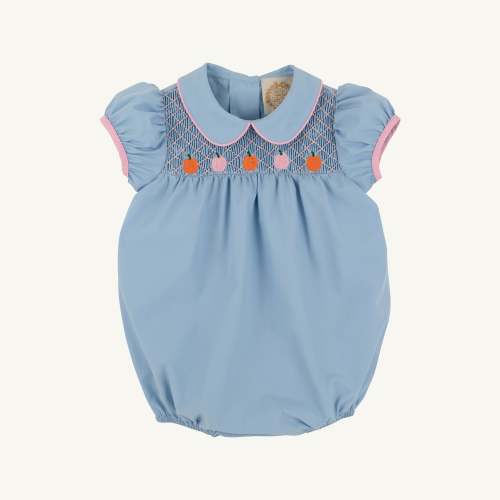 Mary Dal Bubble - Barrington Blue with Pumpkin Smocking
