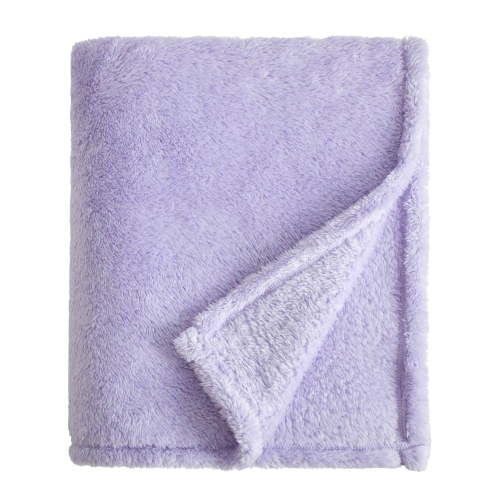 Your Zone Purple Oversized Fuzzy Throw Blanket for Kids, 72 x 50 inches