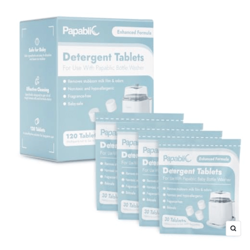 Papablic Official Detergent Deepclean Tablet for Papablic Baby Bottle Washer, 120 Count
