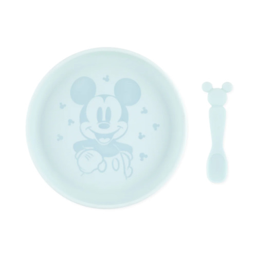 Disney Mickey Mouse Silicone Plate and Spoon for Infants | Bumkins