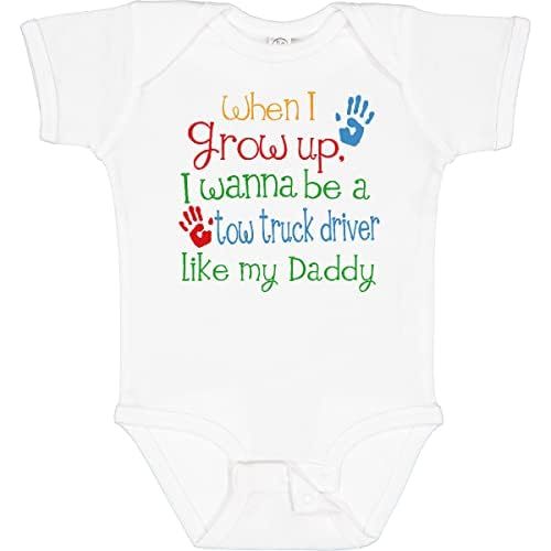 inktastic Tow Truck Driver Like Daddy Baby Bodysuit