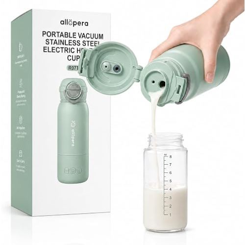 ALLOPERA Portable Bottle Warmer for Travel, Milk & Water, 17 oz