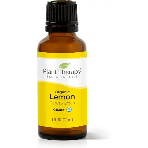 Plant Therapy Organic Lemon Essential Oil 100% Pure, USDA Certified Organic, Undiluted, Natural Aromatherapy, Therapeutic Grade 30 mL (1 oz)