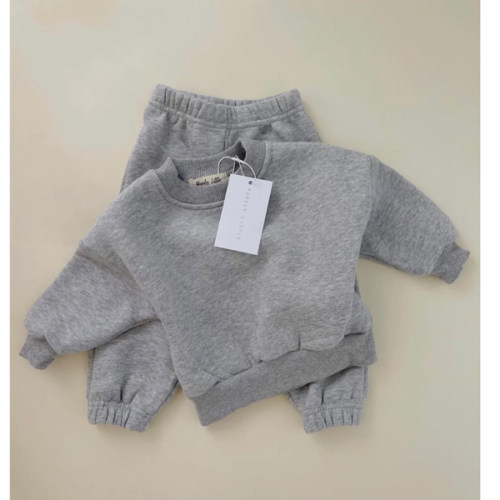 Warm Tracksuit - Heather grey – Purely Little